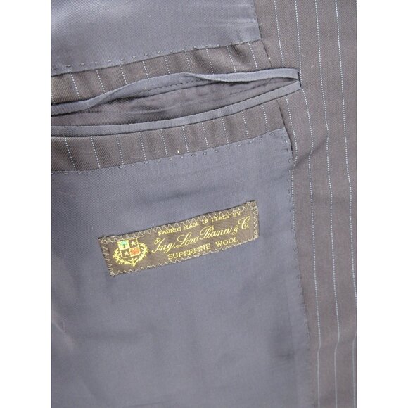 Barneys New York Sport Coat 44 Long Loro Piana Fabric Blazer Pinstripe - Picture 13 of 15